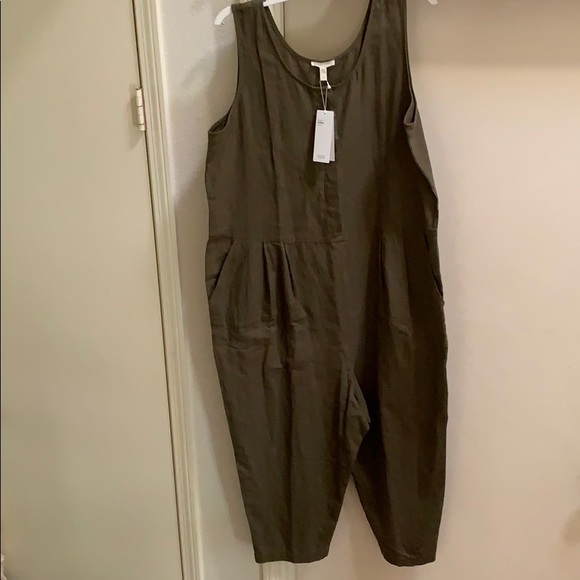 eileen fisher organic cotton crepe jumpsuit
